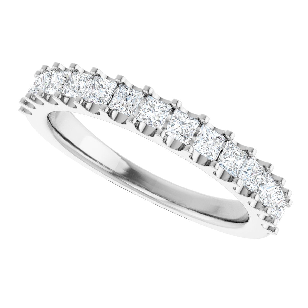 5/8 Ctw Square Lab-Grown Diamond Anniversary Band - White Gold - Lab Grown Diamond