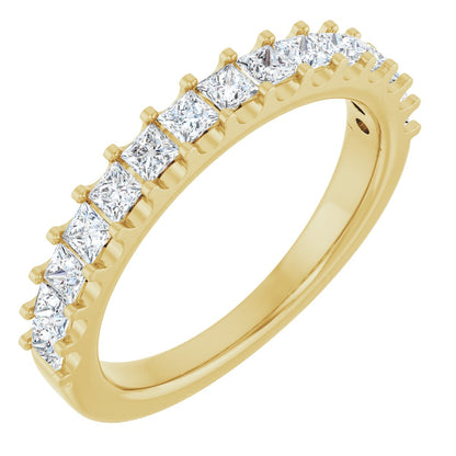 5/8 Ctw Square Lab-Grown Diamond Anniversary Band