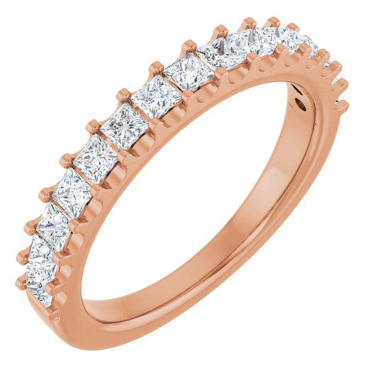 5/8 Ctw Square Lab-Grown Diamond Anniversary Band