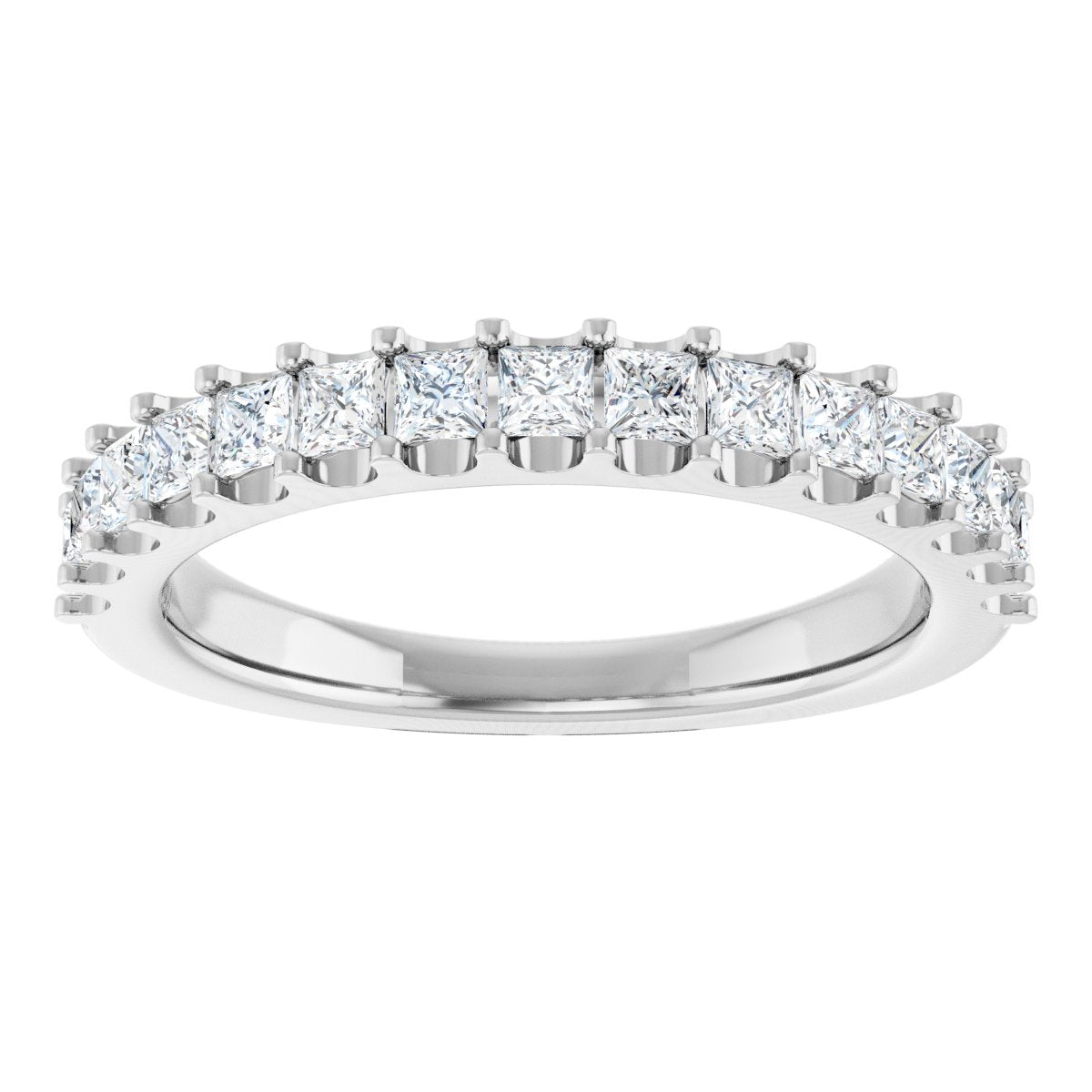 5/8 Ctw Square Lab-Grown Diamond Anniversary Band - White Gold - Lab Grown Diamond