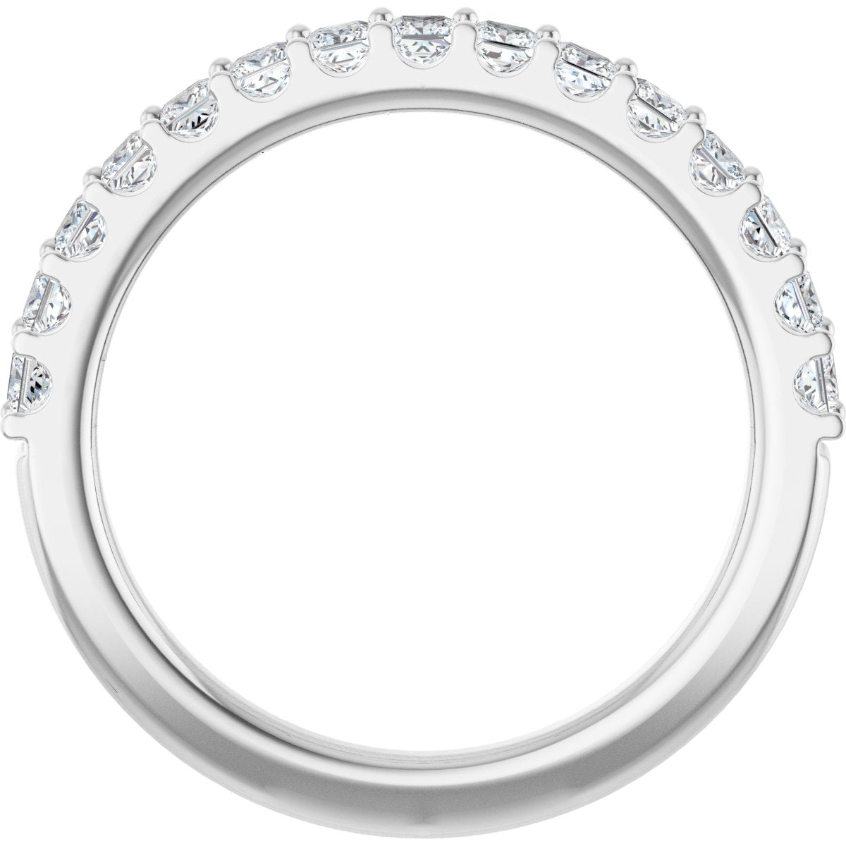 5/8 Ctw Square Lab-Grown Diamond Anniversary Band - White Gold - Lab Grown Diamond