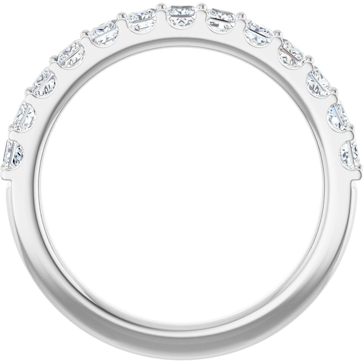 1 1/8 Ctw Square Lab-Grown Diamond Anniversary Band - White Gold - Lab Grown Diamond