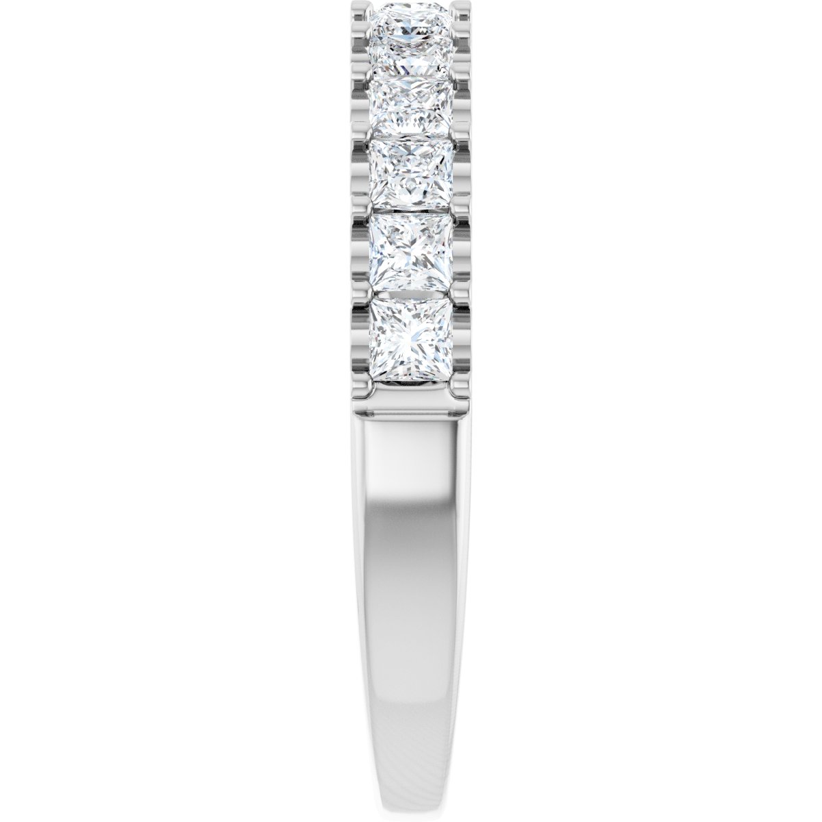 1 1/8 Ctw Square Lab-Grown Diamond Anniversary Band - White Gold - Lab Grown Diamond
