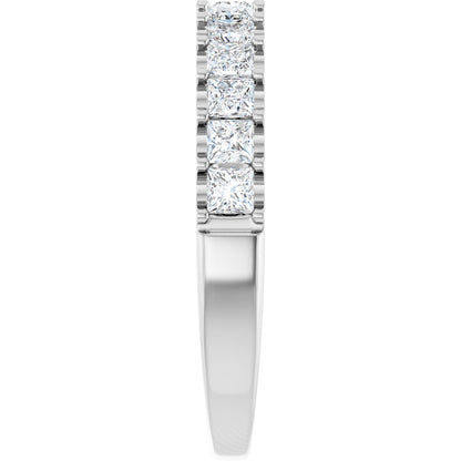 1 1/8 Ctw Square Lab-Grown Diamond Anniversary Band - White Gold - Lab Grown Diamond