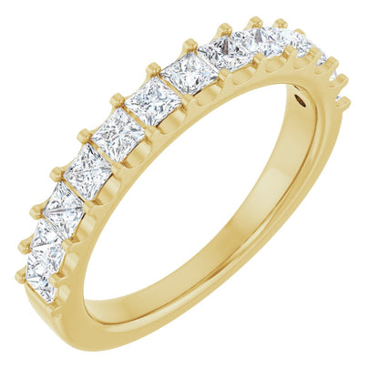 9/10 Ctw Square Lab-Grown Diamond Anniversary Band