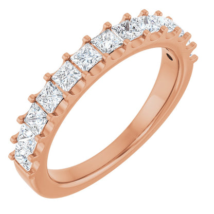 9/10 Ctw Square Lab-Grown Diamond Anniversary Band