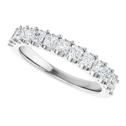 1 1/8 Ctw Square Lab-Grown Diamond Anniversary Band - White Gold - Lab Grown Diamond