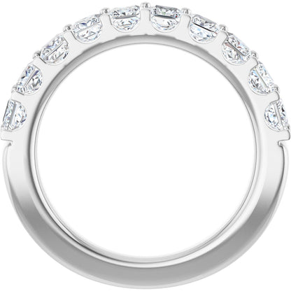 1 5/8 Ctw Square Lab-Grown Diamond Anniversary Band - White Gold - Lab Grown Diamond