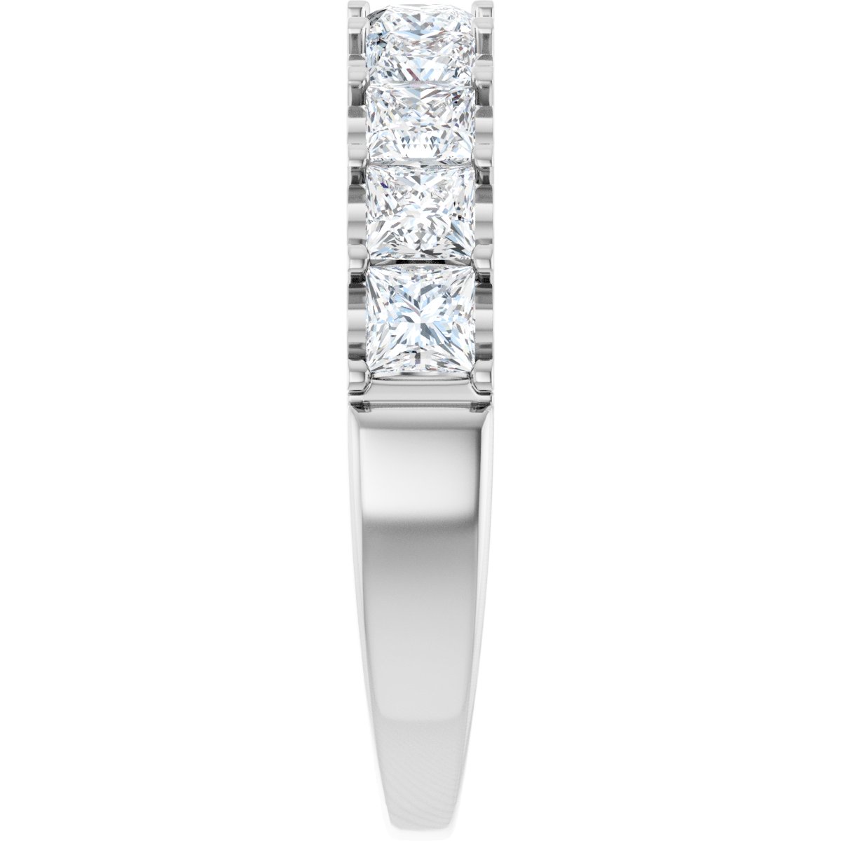 1 5/8 Ctw Square Lab-Grown Diamond Anniversary Band - White Gold - Lab Grown Diamond