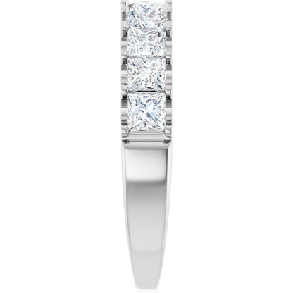 1 5/8 Ctw Square Lab-Grown Diamond Anniversary Band - White Gold - Lab Grown Diamond