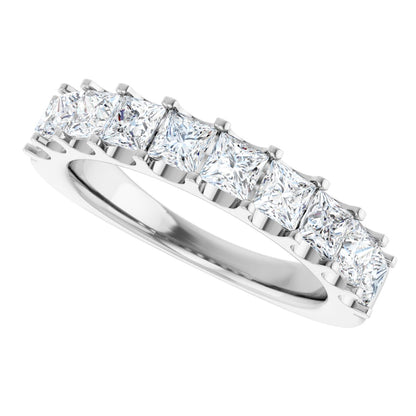 1 5/8 Ctw Square Lab-Grown Diamond Anniversary Band - White Gold - Lab Grown Diamond