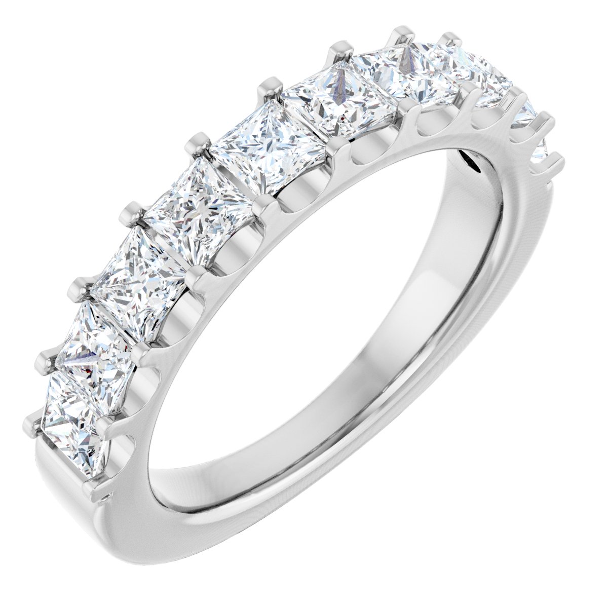 1 5/8 Ctw Square Lab-Grown Diamond Anniversary Band