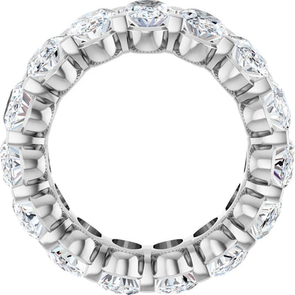 6 Ctw Oval Lab-Grown Diamond Eternity Band - White Gold - Lab Grown Diamond