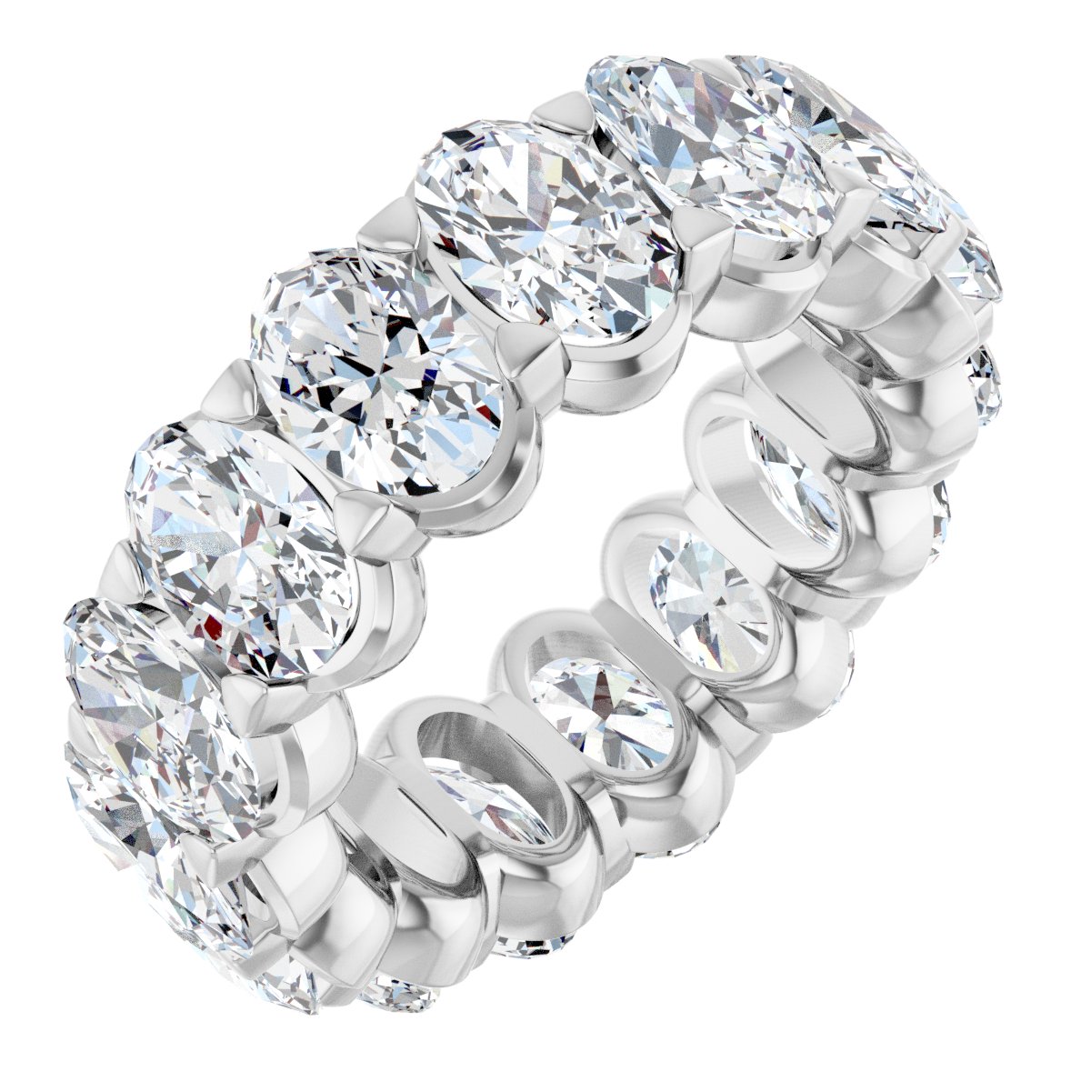 6 Ctw Oval Lab-Grown Diamond Eternity Band