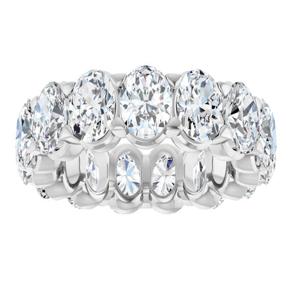 6 Ctw Oval Lab-Grown Diamond Eternity Band - White Gold - Lab Grown Diamond
