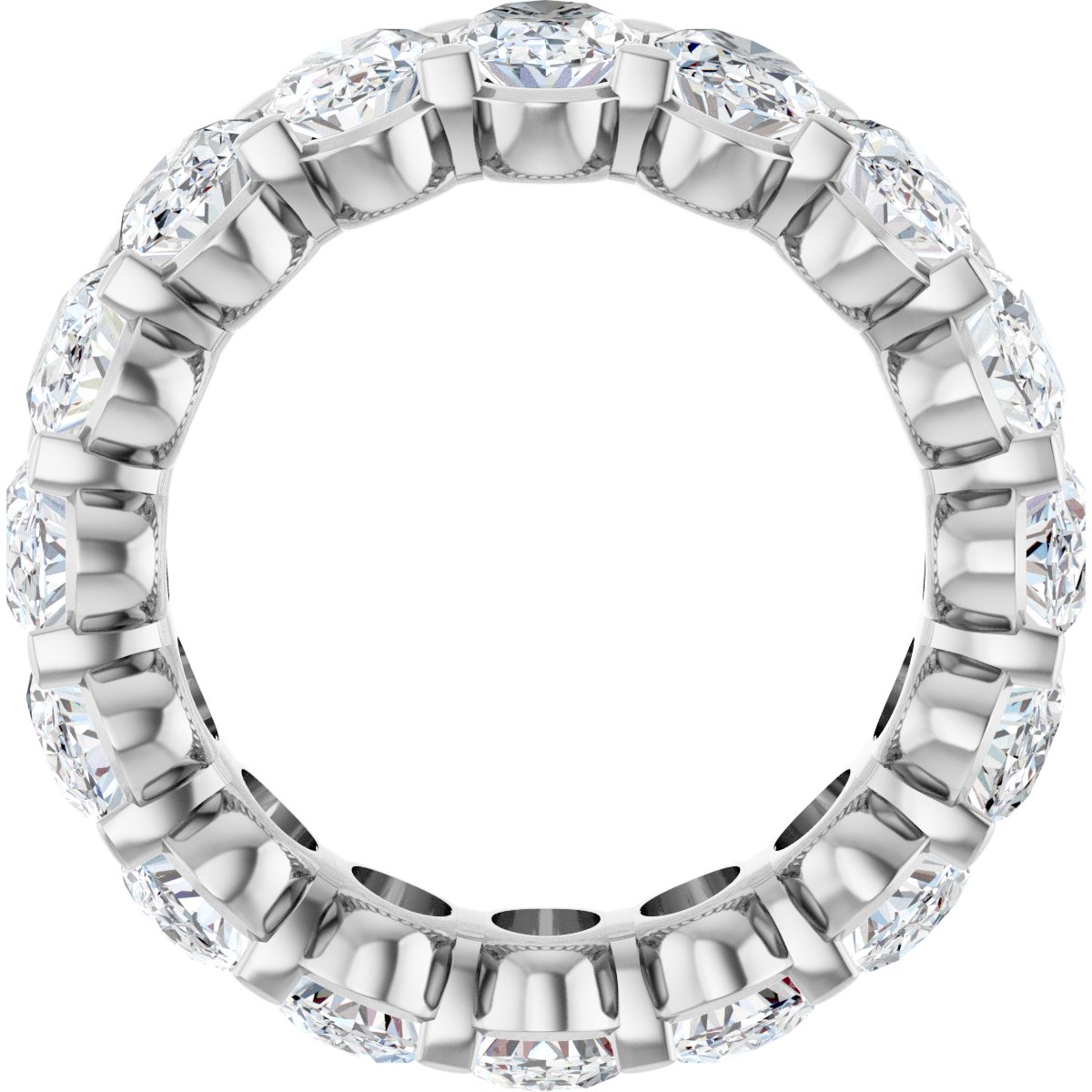 6 3/8 Ctw Oval Lab-Grown Diamond Eternity Band - White Gold - Lab Grown Diamond