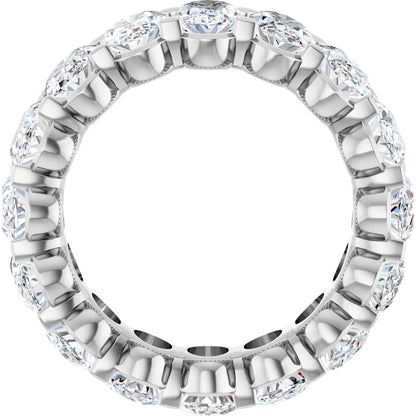 6 3/8 Ctw Oval Lab-Grown Diamond Eternity Band - White Gold - Lab Grown Diamond