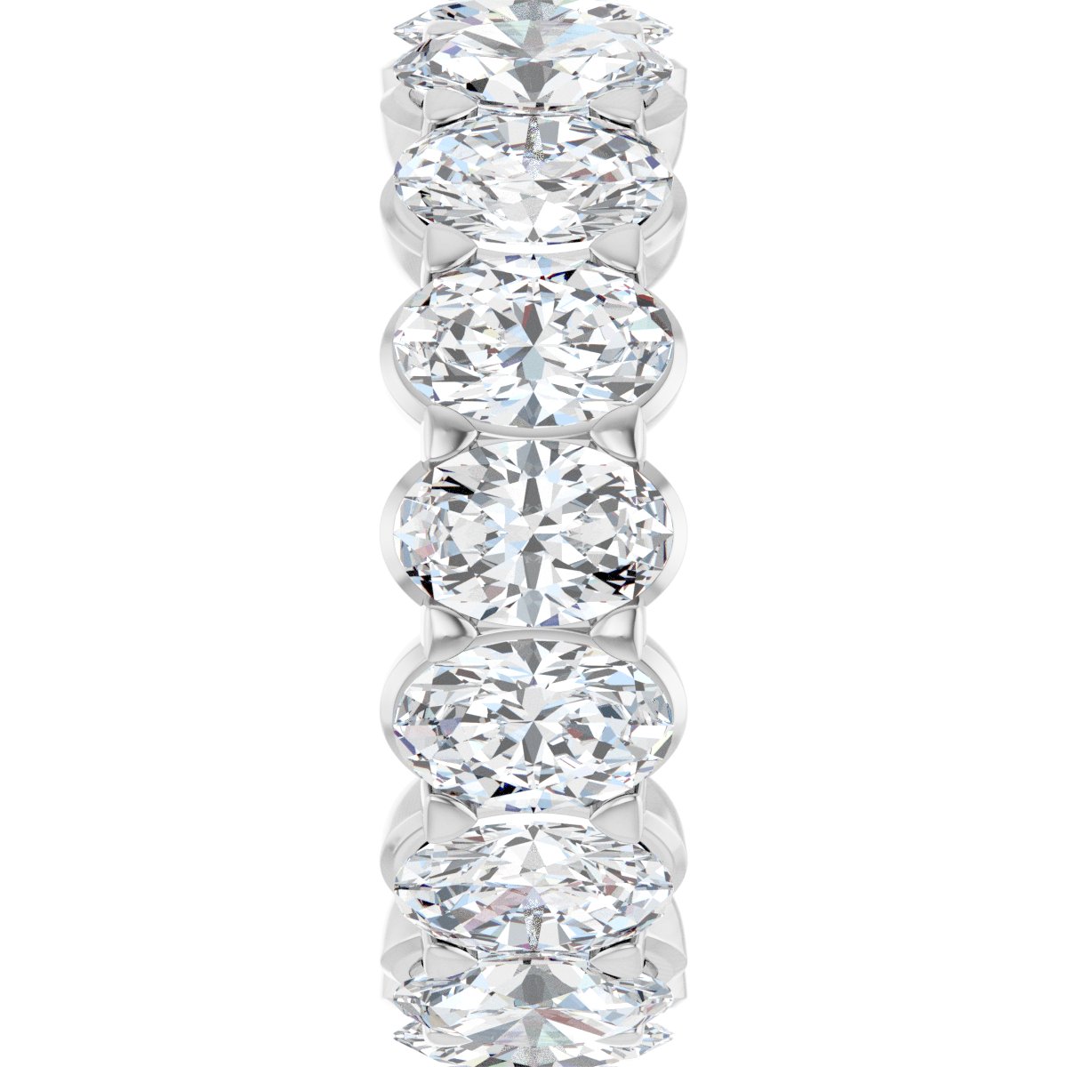 6 3/8 Ctw Oval Lab-Grown Diamond Eternity Band - White Gold - Lab Grown Diamond