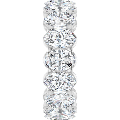 6 3/8 Ctw Oval Lab-Grown Diamond Eternity Band - White Gold - Lab Grown Diamond