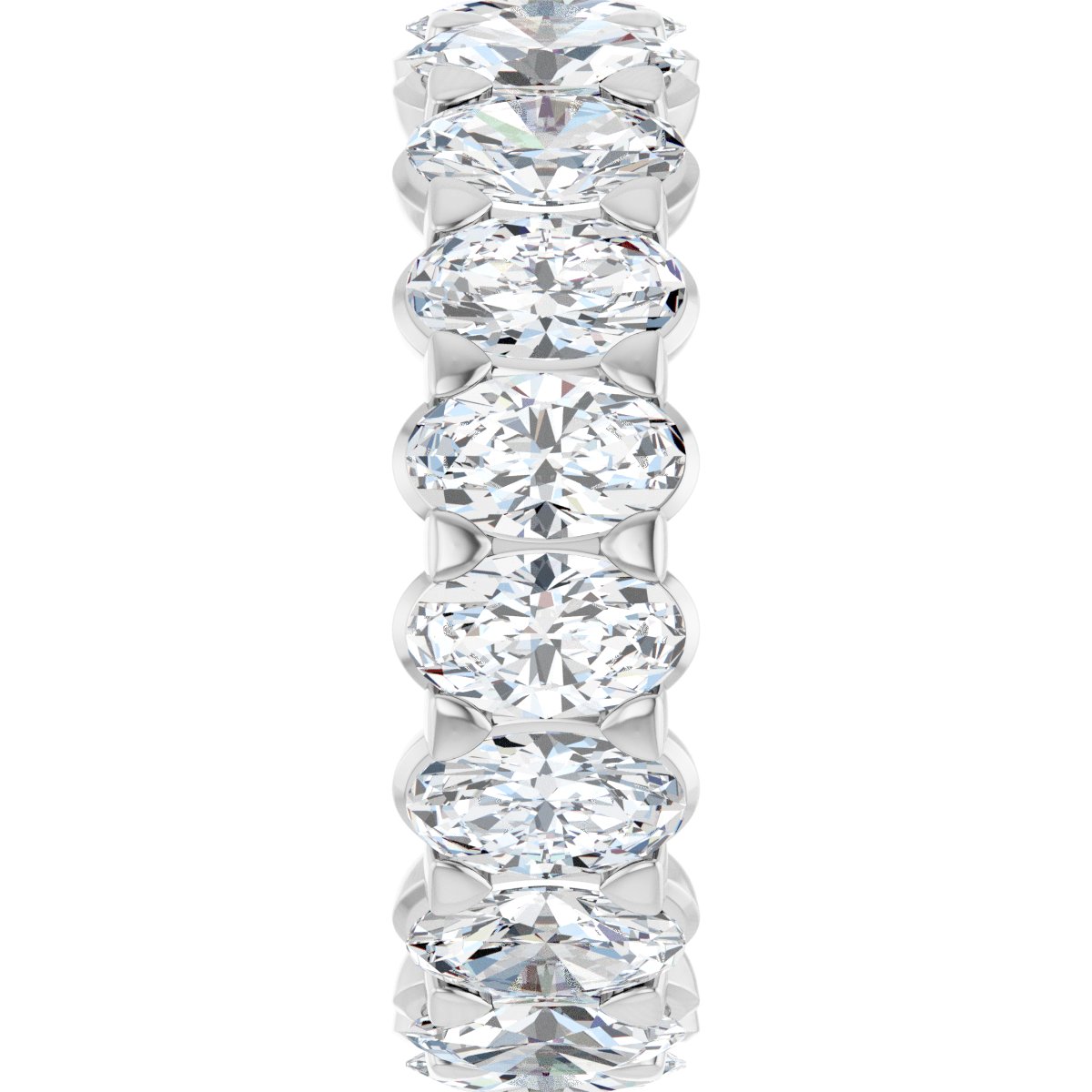 4 1/3 Ctw Oval Lab-Grown Diamond Eternity Band - White Gold - Lab Grown Diamond