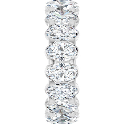 4 1/3 Ctw Oval Lab-Grown Diamond Eternity Band - White Gold - Lab Grown Diamond