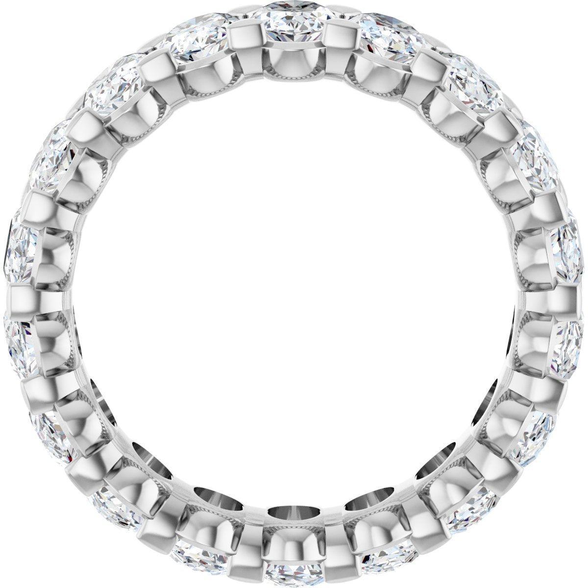 4 1/3 Ctw Oval Lab-Grown Diamond Eternity Band - White Gold - Lab Grown Diamond