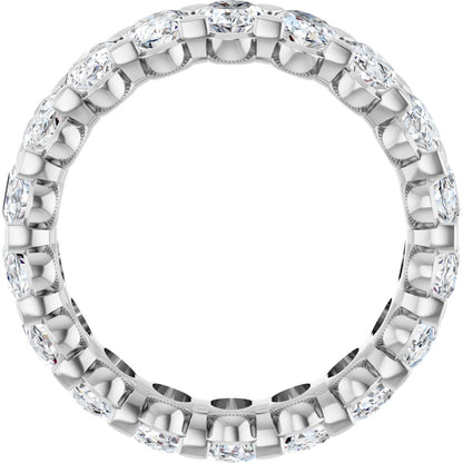 4 1/3 Ctw Oval Lab-Grown Diamond Eternity Band - White Gold - Lab Grown Diamond