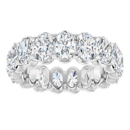 6 3/4 Ctw Oval Lab-Grown Diamond Eternity Band - White Gold - Lab Grown Diamond