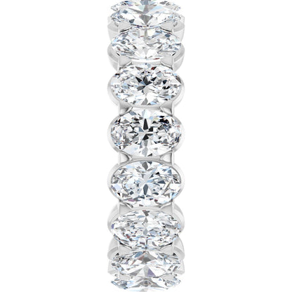 6 3/4 Ctw Oval Lab-Grown Diamond Eternity Band - White Gold - Lab Grown Diamond