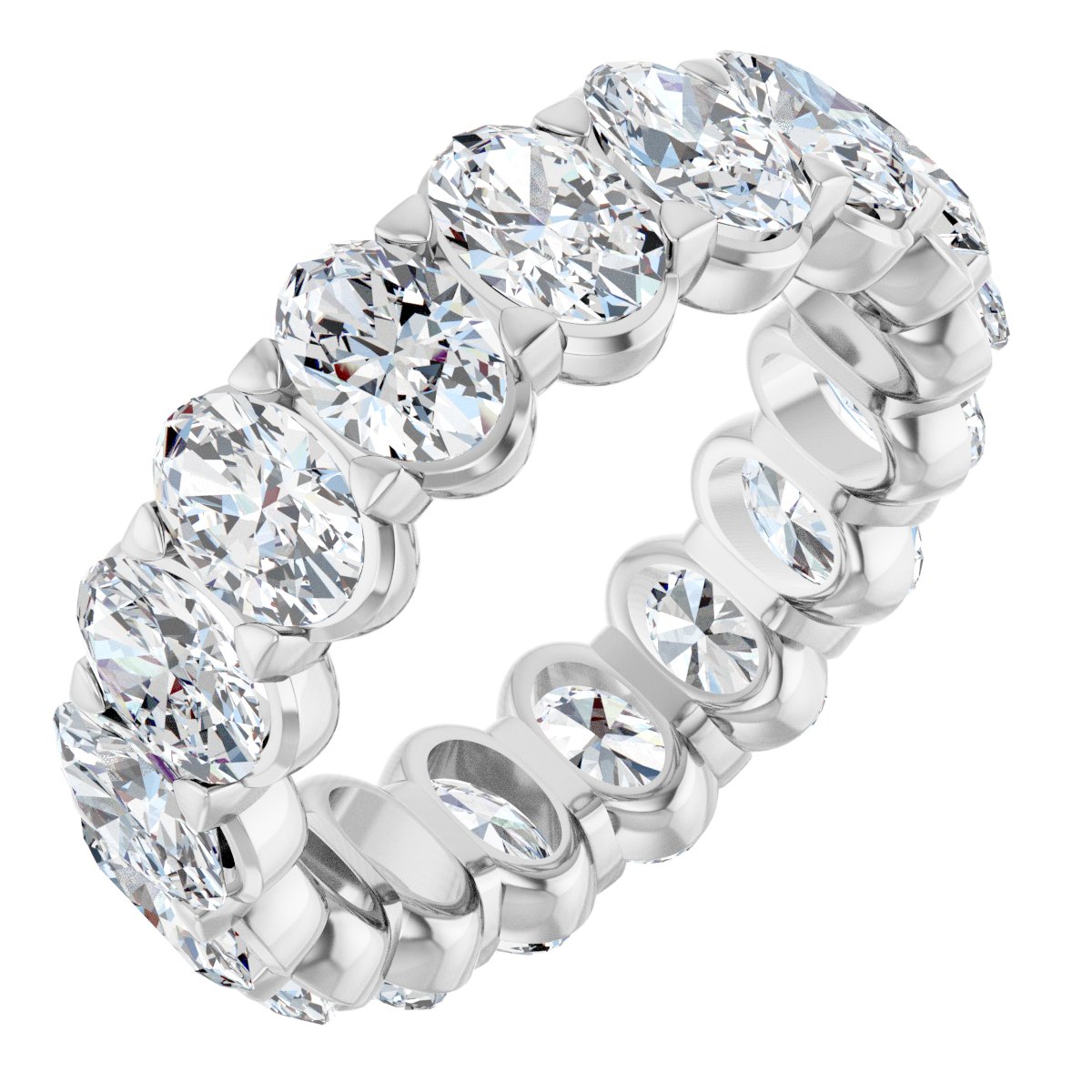 6 3/4 Ctw Oval Lab-Grown Diamond Eternity Band