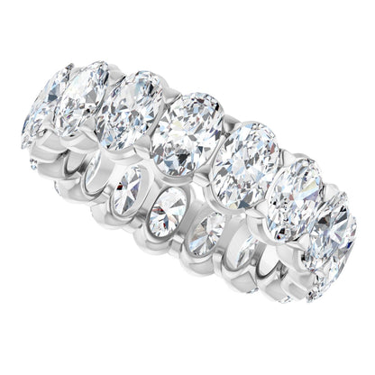 6 3/4 Ctw Oval Lab-Grown Diamond Eternity Band - White Gold - Lab Grown Diamond