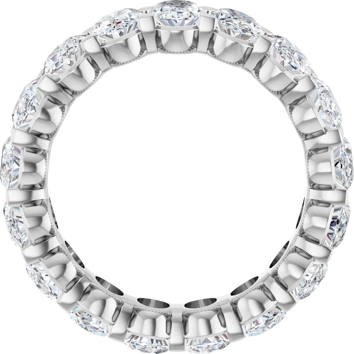 6 3/4 Ctw Oval Lab-Grown Diamond Eternity Band - White Gold - Lab Grown Diamond