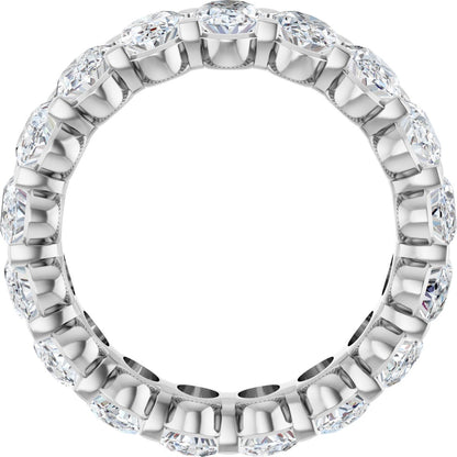 6 3/4 Ctw Oval Lab-Grown Diamond Eternity Band - White Gold - Lab Grown Diamond