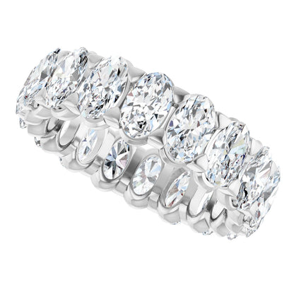 4 1/3 Ctw Oval Lab-Grown Diamond Eternity Band - White Gold - Lab Grown Diamond