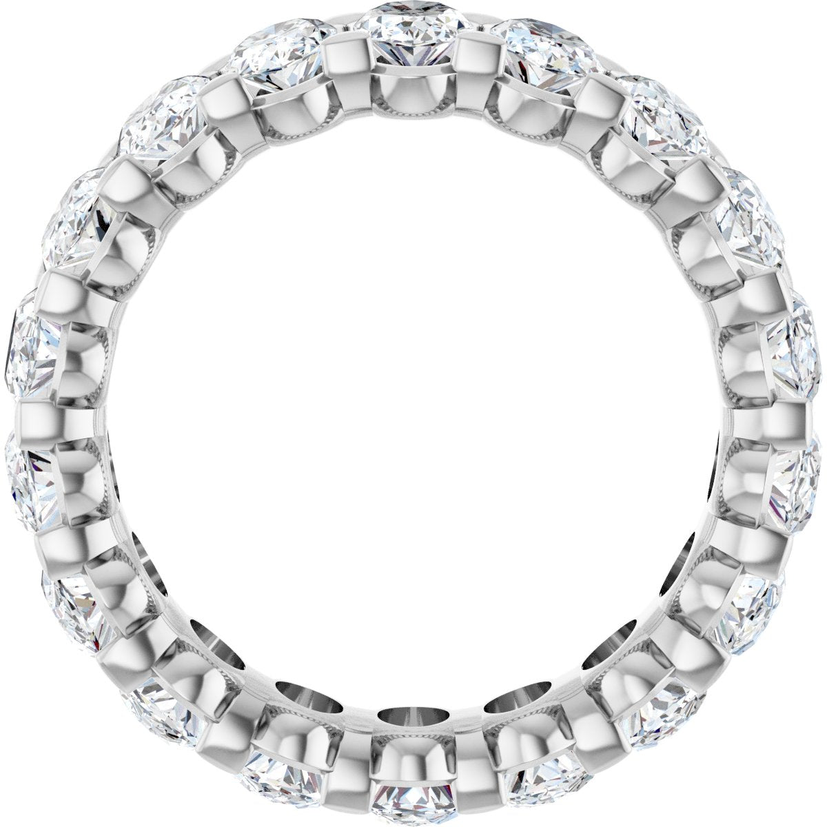 4 1/3 Ctw Oval Lab-Grown Diamond Eternity Band - White Gold - Lab Grown Diamond