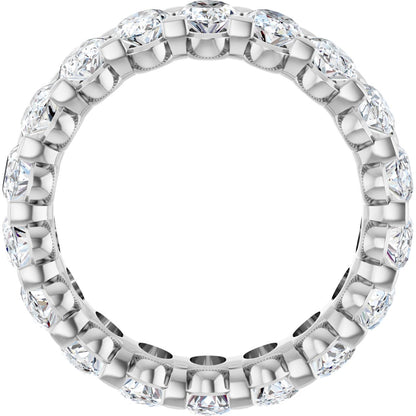 4 1/3 Ctw Oval Lab-Grown Diamond Eternity Band - White Gold - Lab Grown Diamond