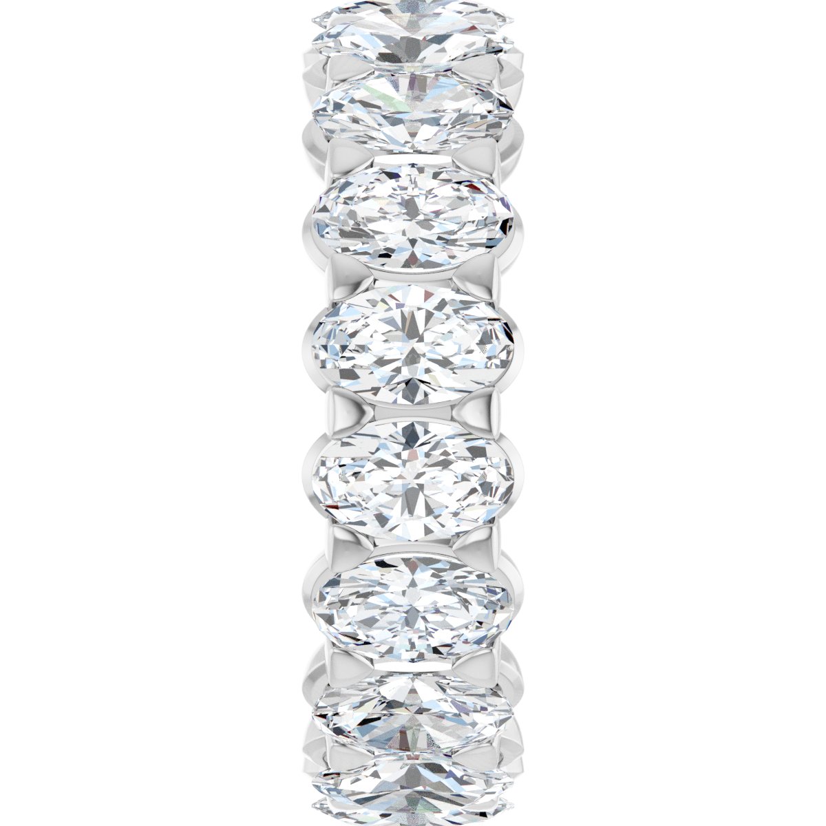 4 1/3 Ctw Oval Lab-Grown Diamond Eternity Band - White Gold - Lab Grown Diamond