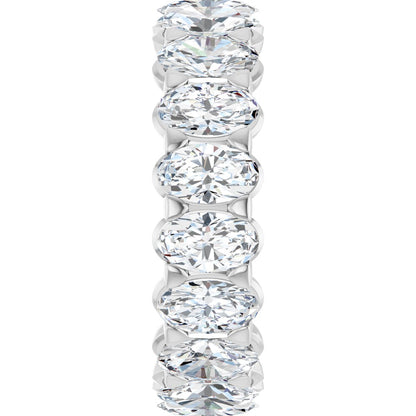 4 1/3 Ctw Oval Lab-Grown Diamond Eternity Band - White Gold - Lab Grown Diamond