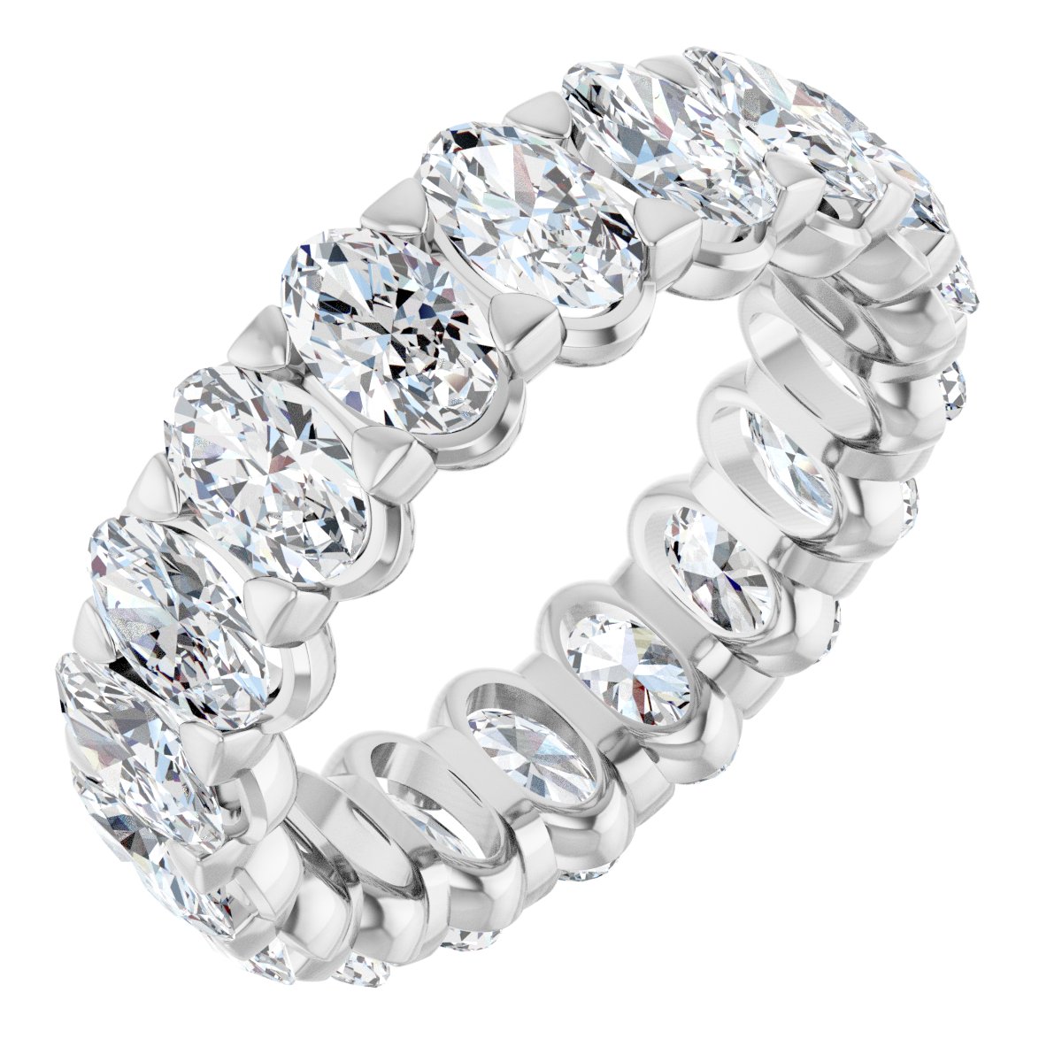 4 1/3 Ctw Oval Lab-Grown Diamond Eternity Band