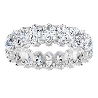4 3/4 Ctw Oval Lab-Grown Diamond Eternity Band - White Gold - Lab Grown Diamond
