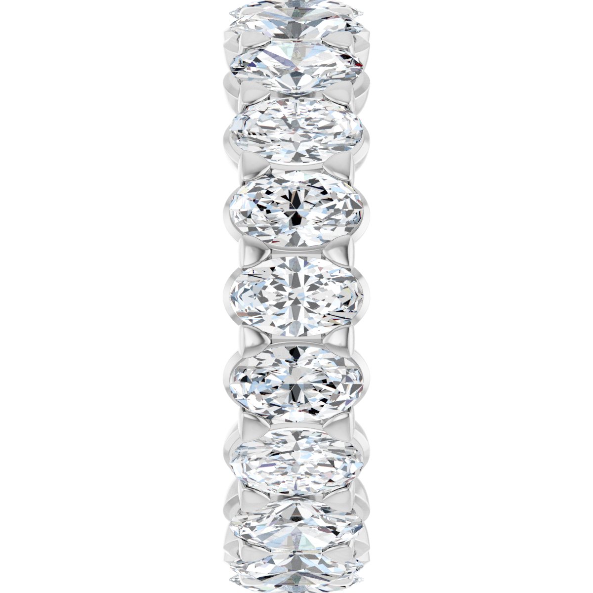 4 3/4 Ctw Oval Lab-Grown Diamond Eternity Band - White Gold - Lab Grown Diamond