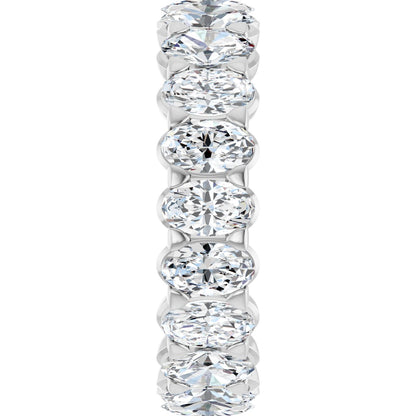 4 3/4 Ctw Oval Lab-Grown Diamond Eternity Band - White Gold - Lab Grown Diamond