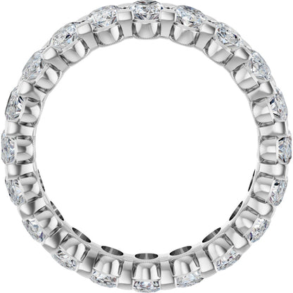 4 3/4 Ctw Oval Lab-Grown Diamond Eternity Band - White Gold - Lab Grown Diamond