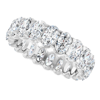 4 3/4 Ctw Oval Lab-Grown Diamond Eternity Band - White Gold - Lab Grown Diamond