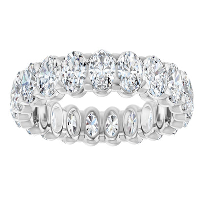 5 Ctw Oval Lab-Grown Diamond Eternity Band - White Gold - Lab Grown Diamond