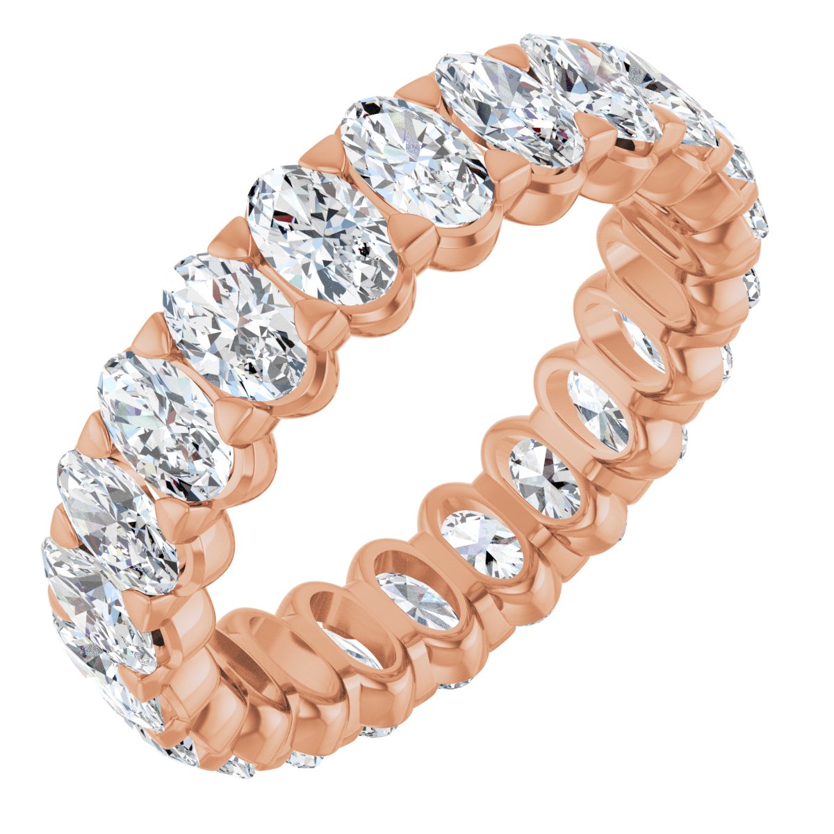 5 1/3 Ctw Oval Lab-Grown Diamond Eternity Band