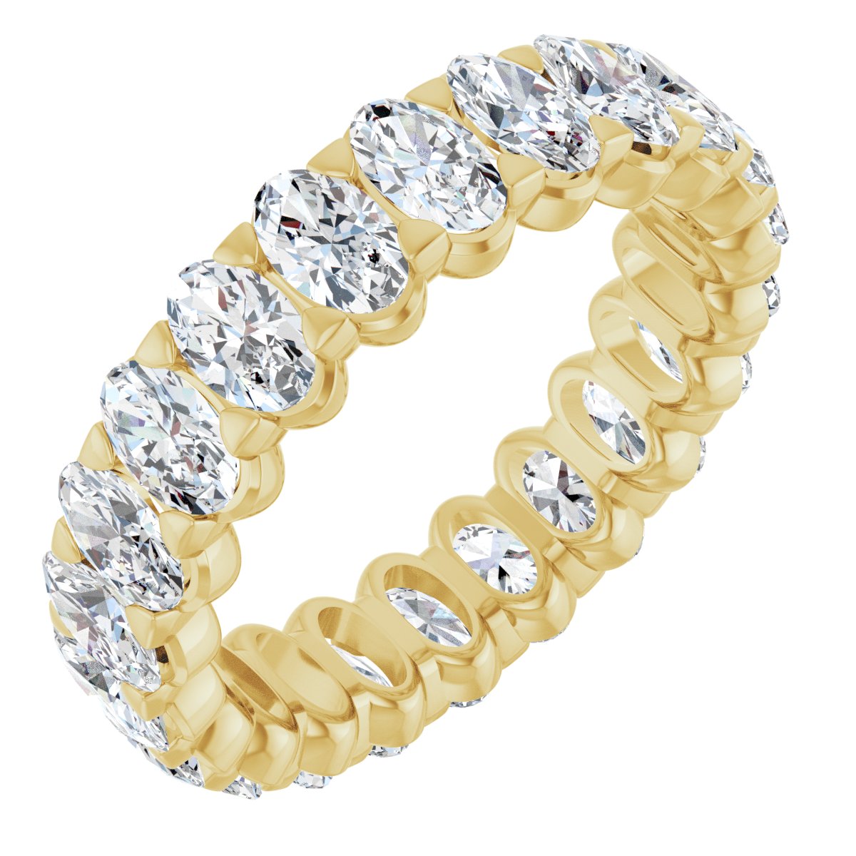 5 1/3 Ctw Oval Lab-Grown Diamond Eternity Band