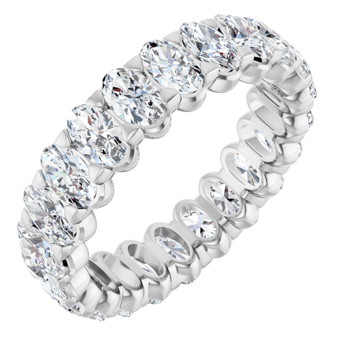 5 1/3 Ctw Oval Lab-Grown Diamond Eternity Band
