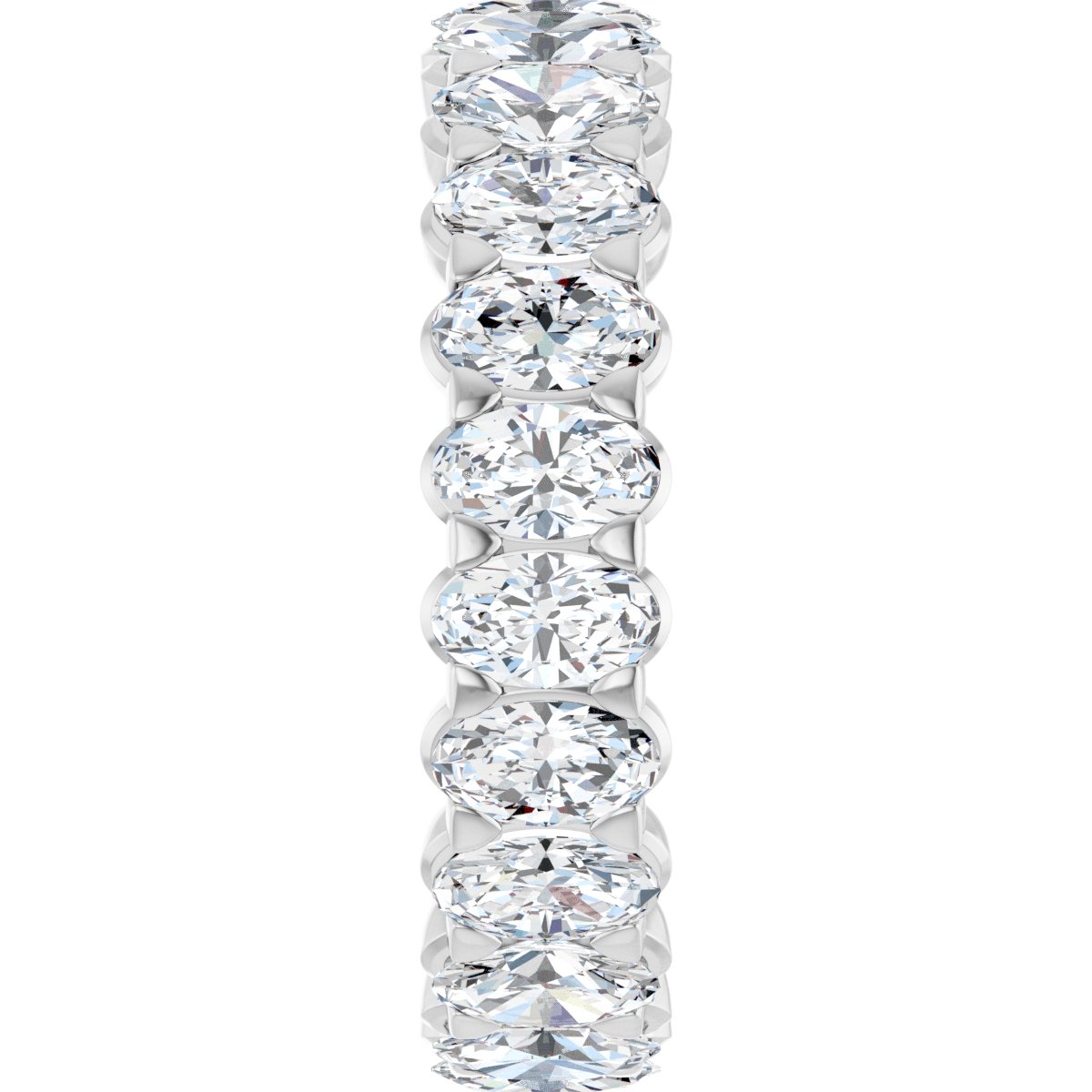 5 1/3 Ctw Oval Lab-Grown Diamond Eternity Band - White Gold - Lab Grown Diamond