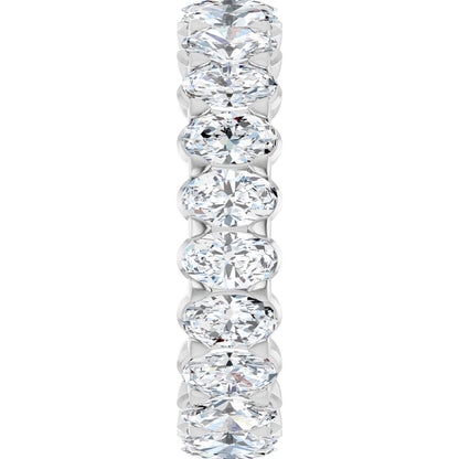 5 1/3 Ctw Oval Lab-Grown Diamond Eternity Band - White Gold - Lab Grown Diamond